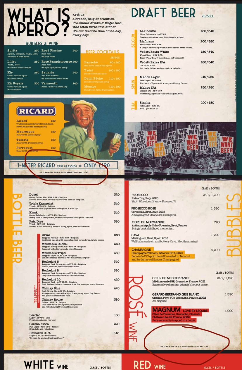 Le Café des Stagiaires - Bangkok menu 2