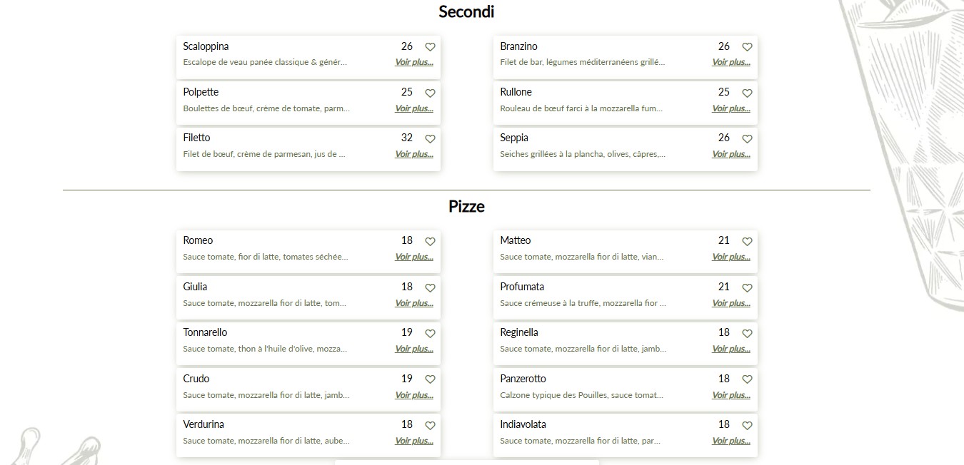 La Buca menu 3