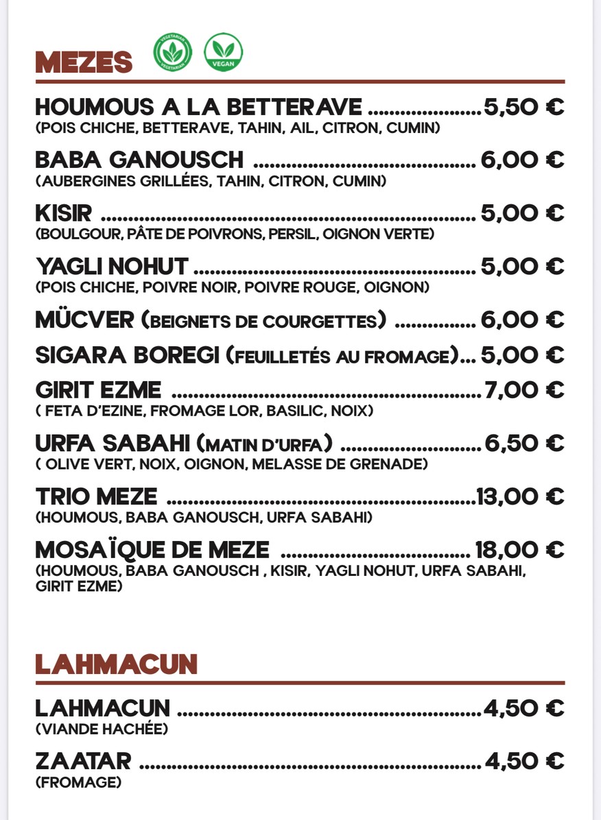 Otto Turkish Street Food menu 1