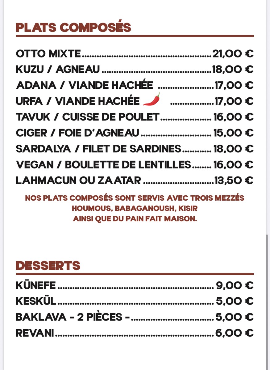 Otto Turkish Street Food menu 4