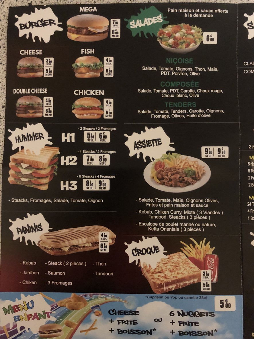LE MUST menu 1
