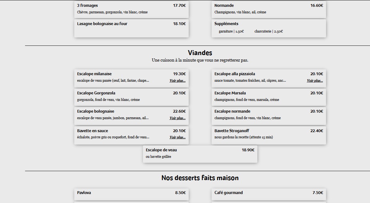 Pizzeria Chez Alberto menu 2