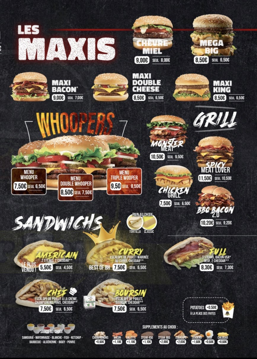 BURGER HOUSE.suresnes menu 3
