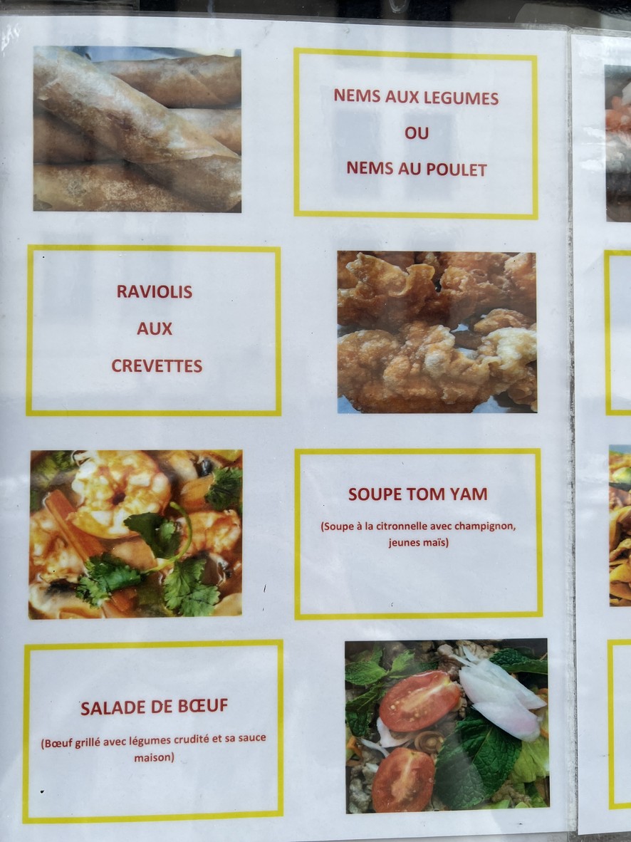 Restaurant Thaï Manilat menu 1