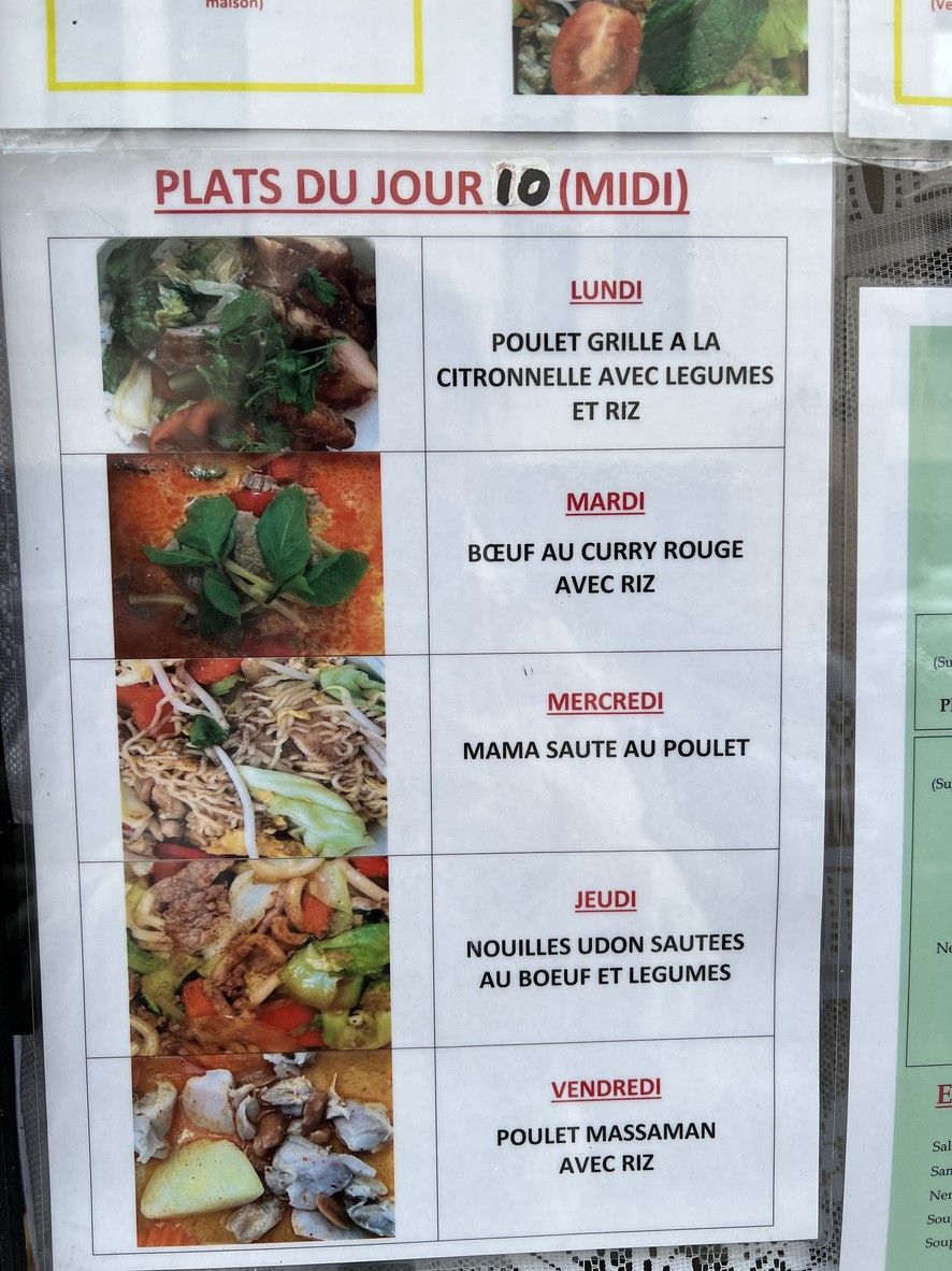 Restaurant Thaï Manilat menu 4