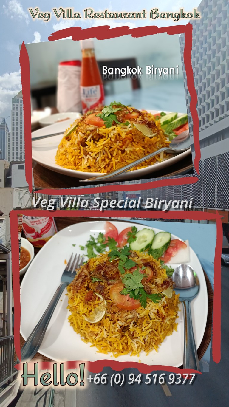 Veg Villa Restaurant Bangkok menu 1