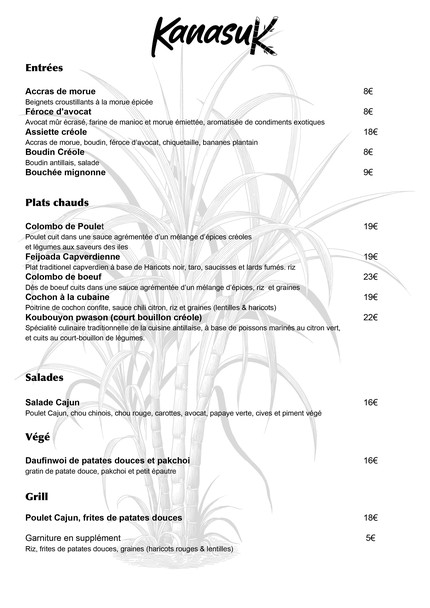 KANASUK - Restaurant Créole & Rhumerie