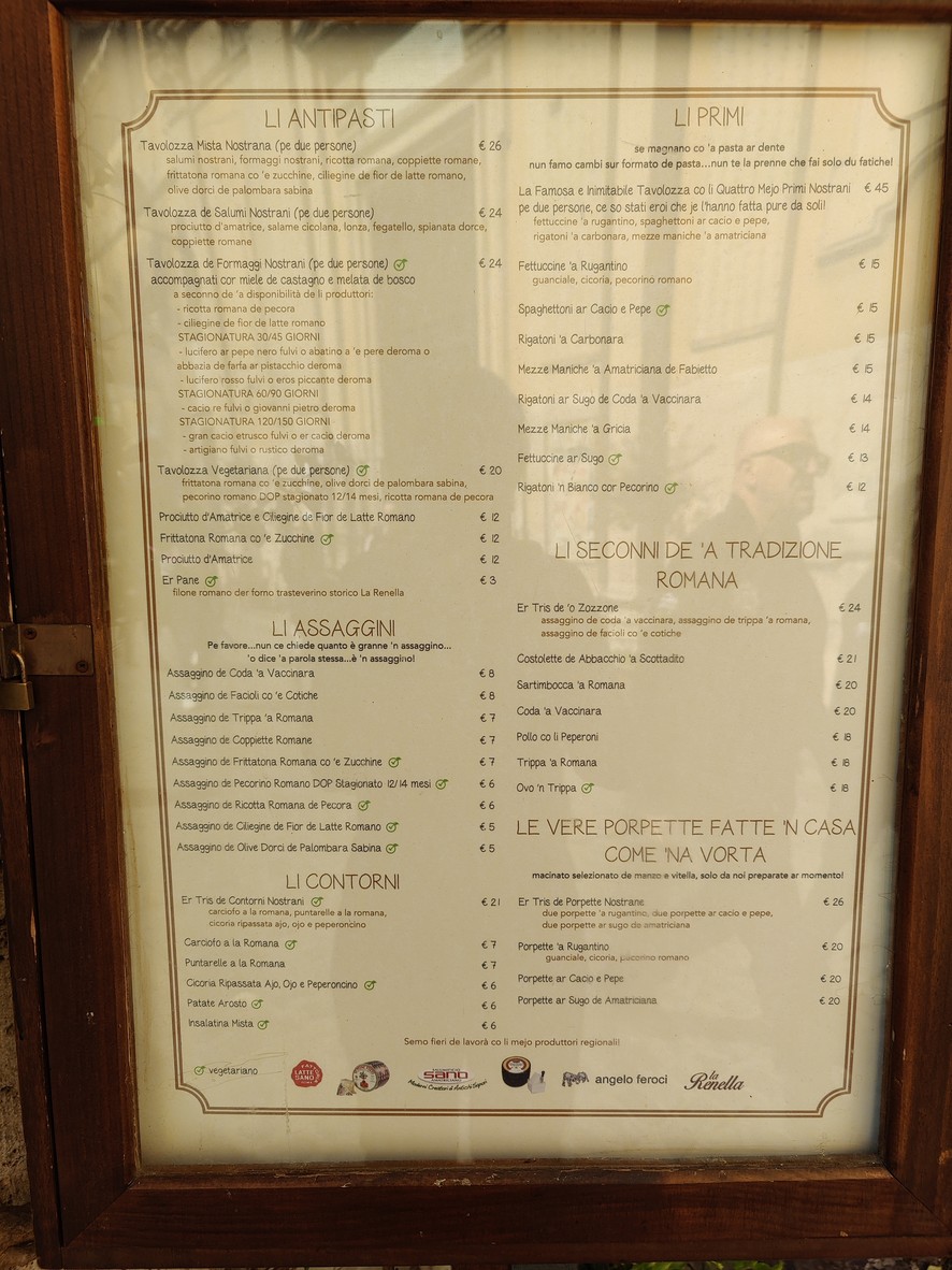 Antica Osteria Rugantino menu 2