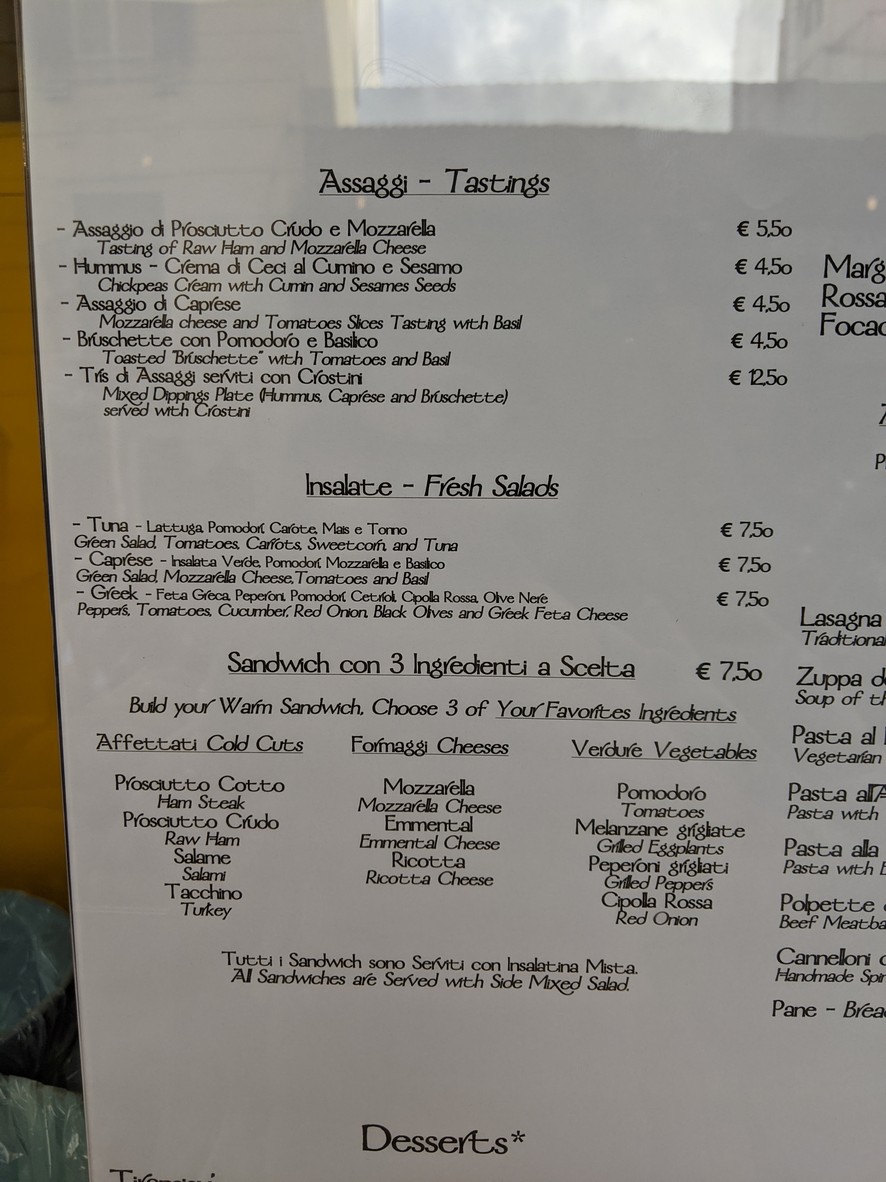 Cafè Cafè menu 2