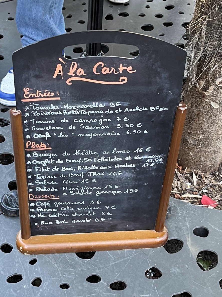 Café du Théâtre menu 3