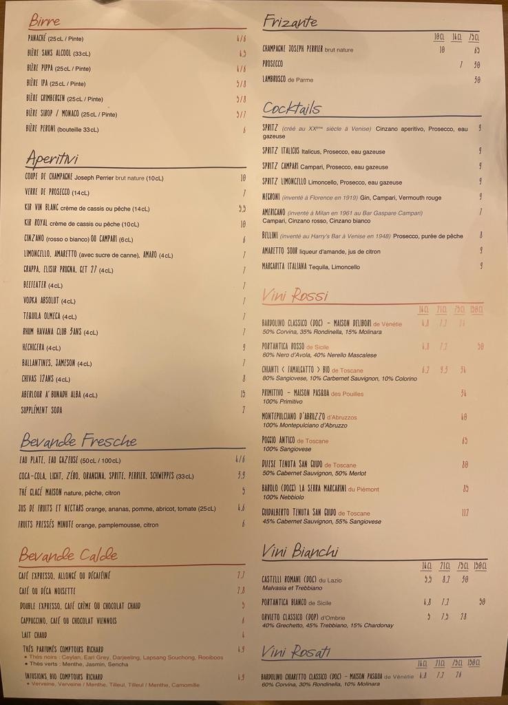 Pippa Bistro Italiano menu 2