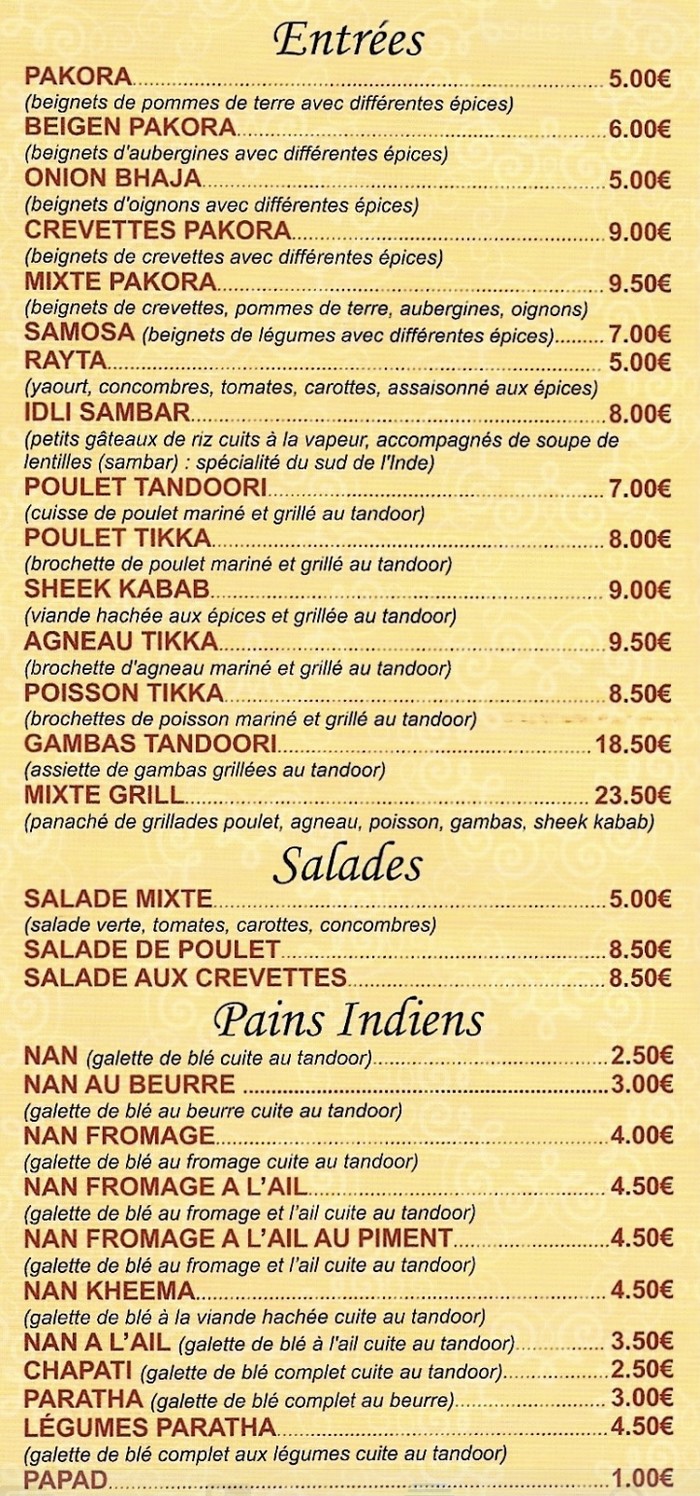 Restaurant Neelkanth menu 1