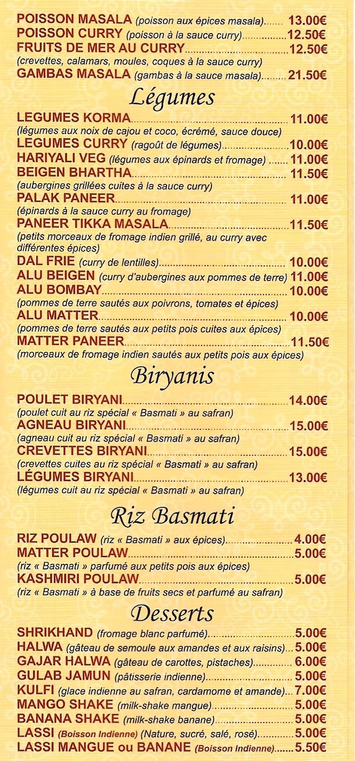 Restaurant Neelkanth menu 3