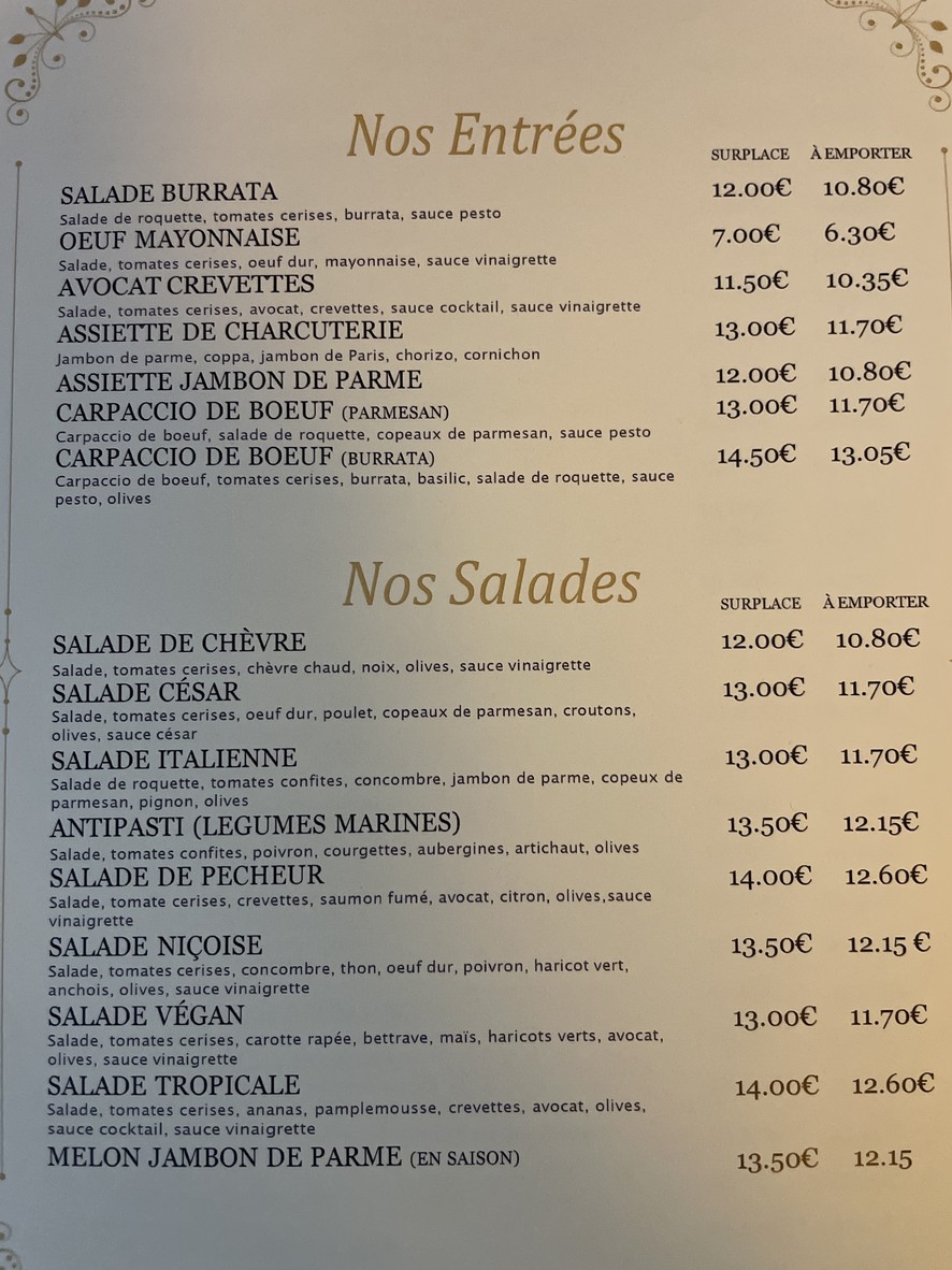 Pizza Delizia menu 1