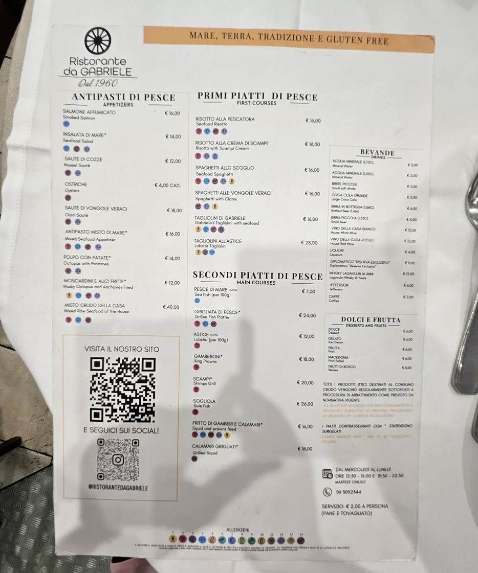 Da Gabriele menu 3