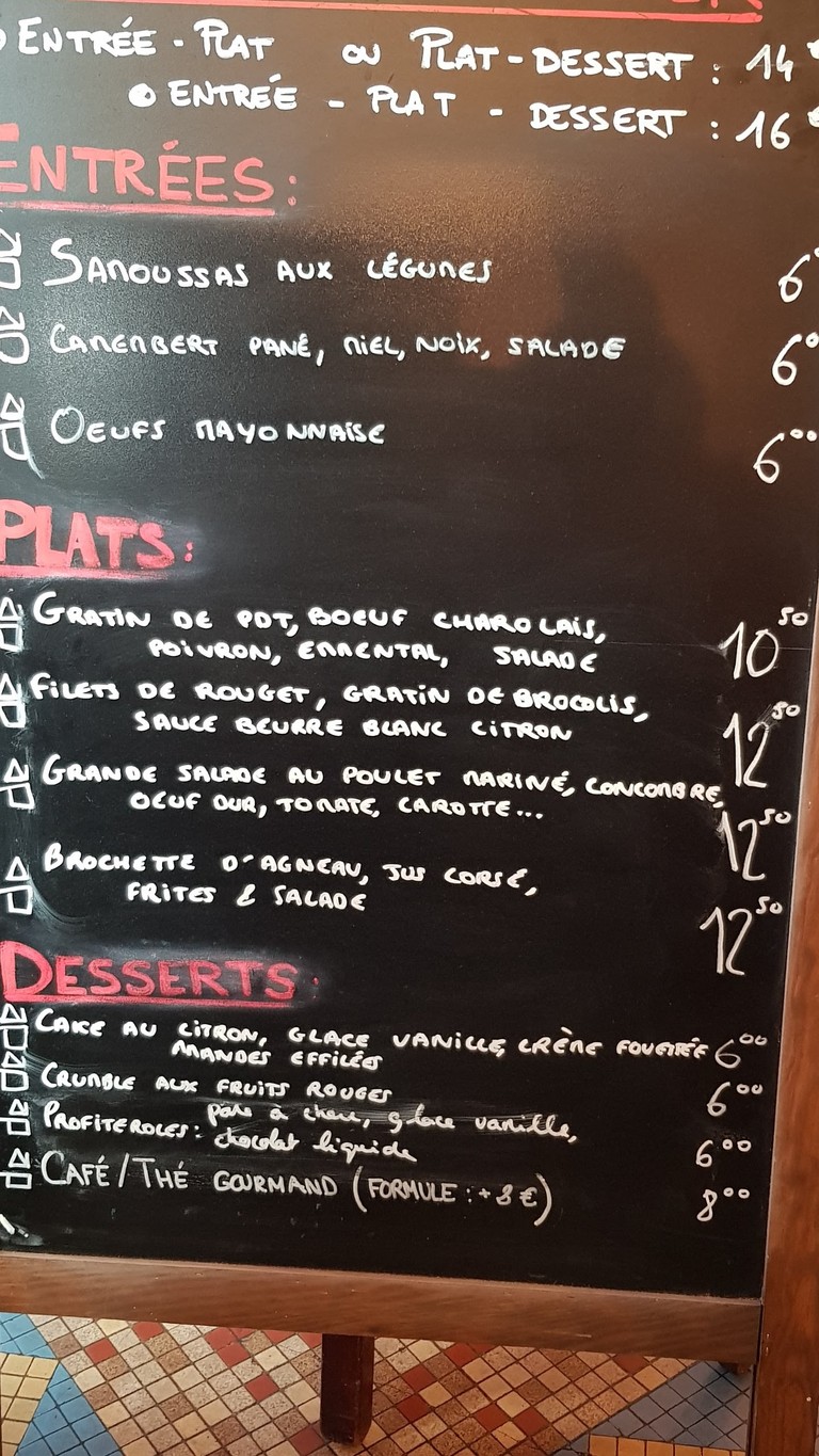 Les Quidams menu 2