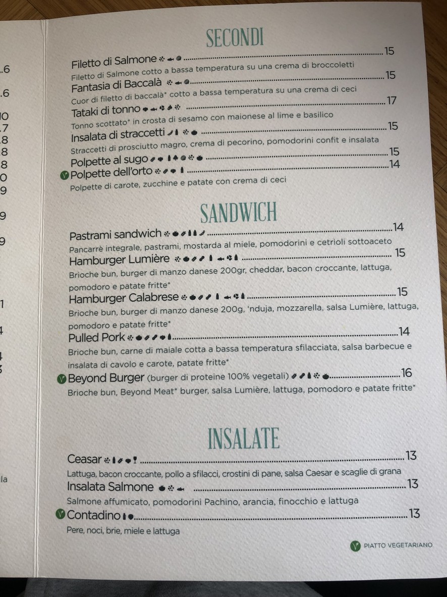 Lumiere menu 3