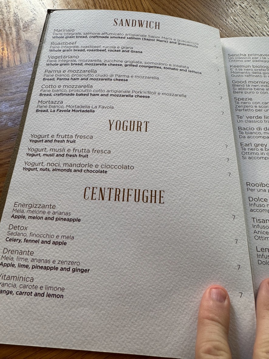 Lumiere menu 4