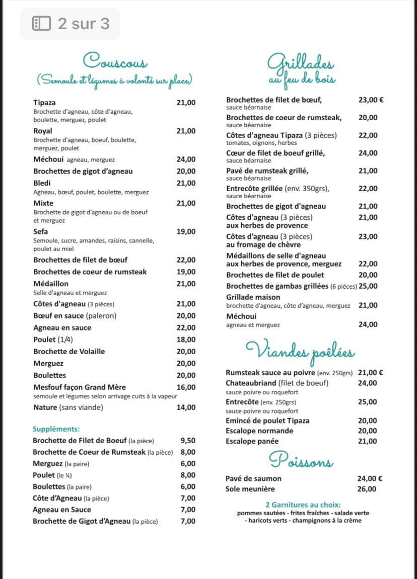 Tipaza menu 2