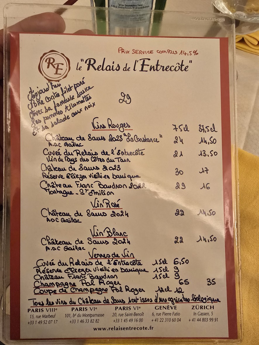 ريليه دي لو أونتركوت menu 1