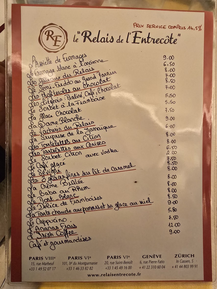 ريليه دي لو أونتركوت menu 2
