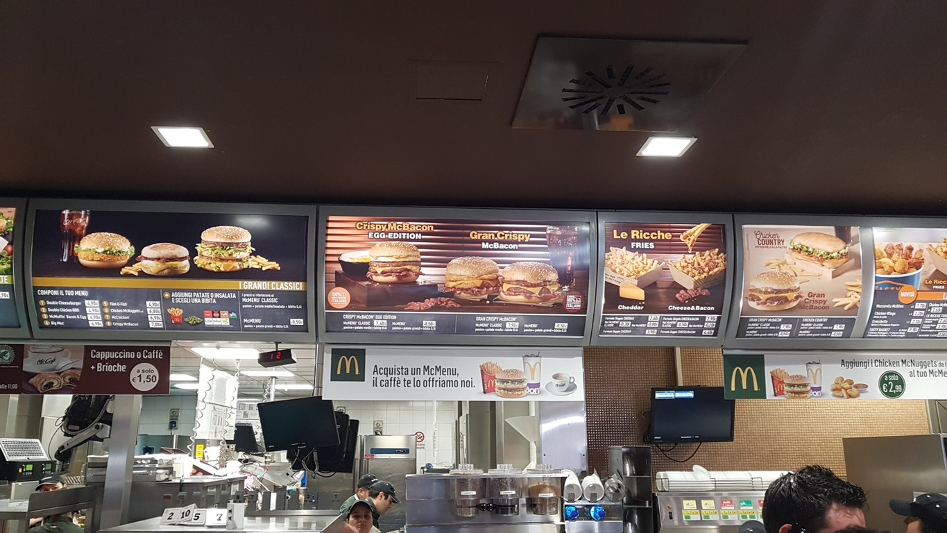 McDonald's Roma Tiburtina Cavallari menu 1