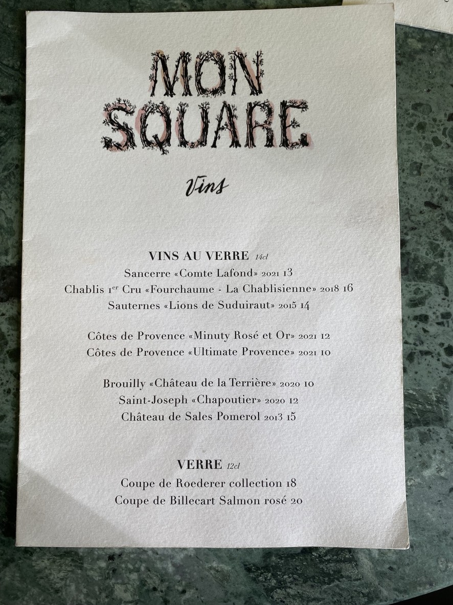 Mon Square Restaurant menu 3