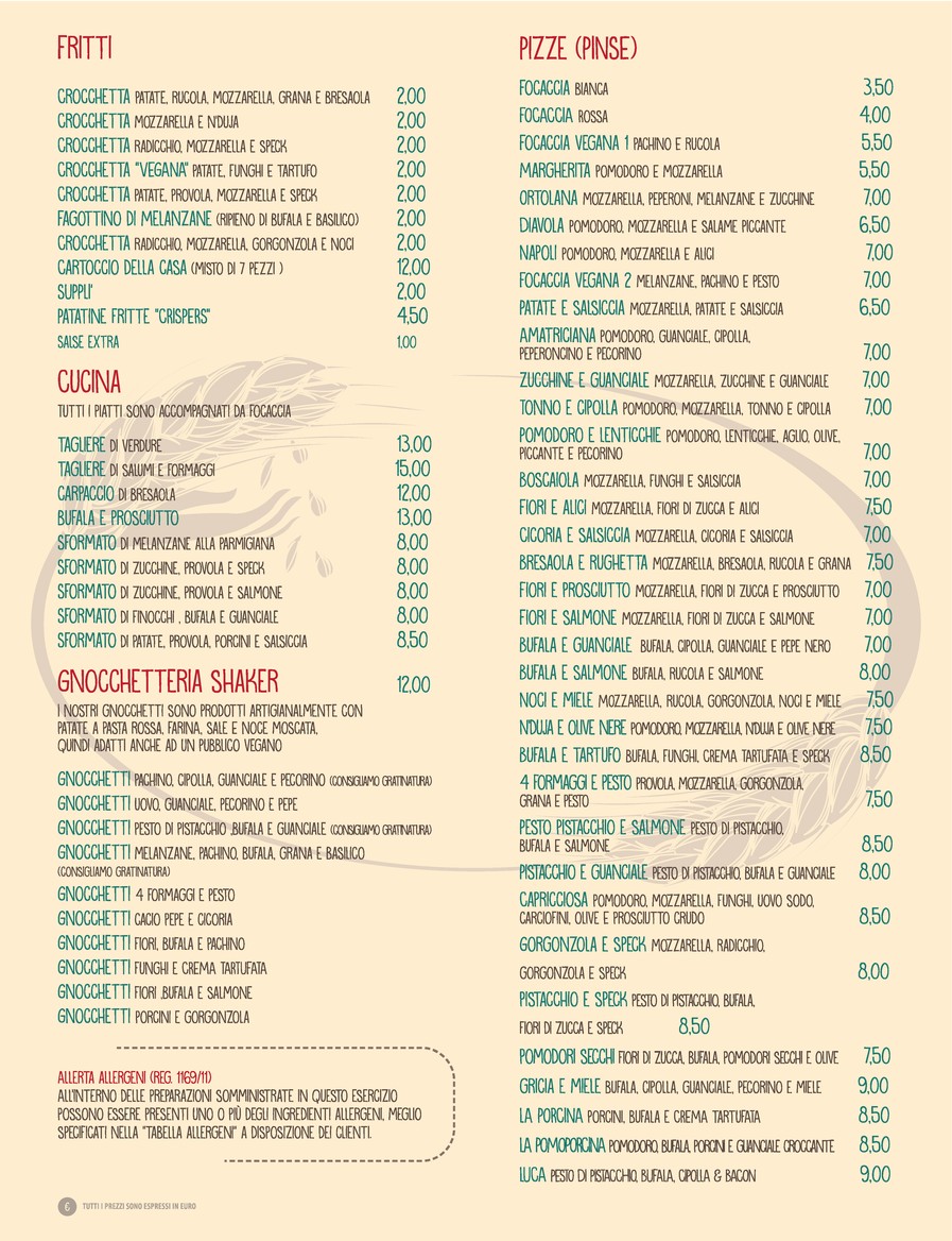 Pizzeria Il Grano menu 1