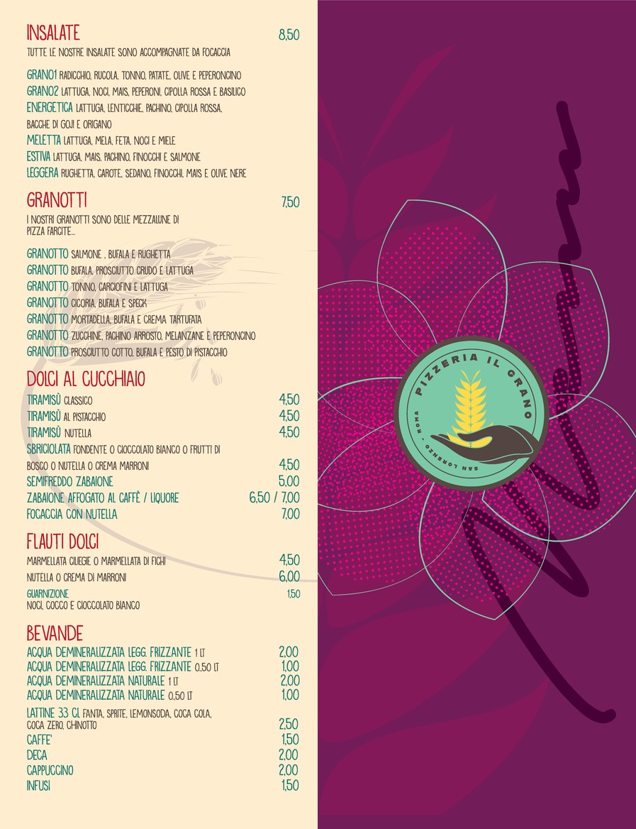 Pizzeria Il Grano menu 2