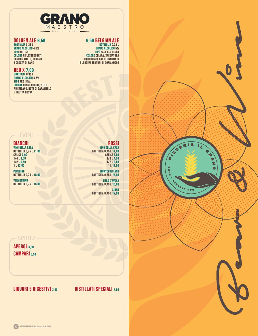 Pizzeria Il Grano menu 3