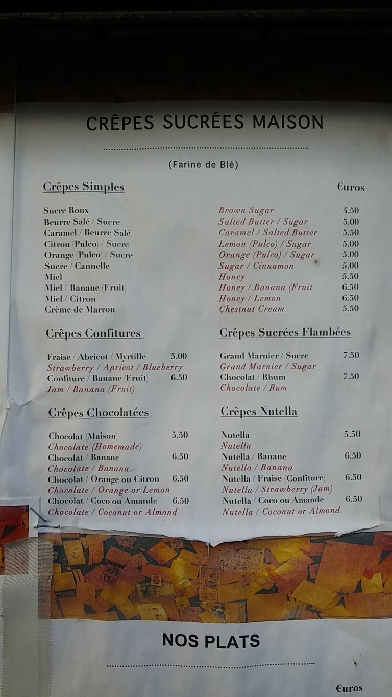 Le Tire-Bouchon menu 1