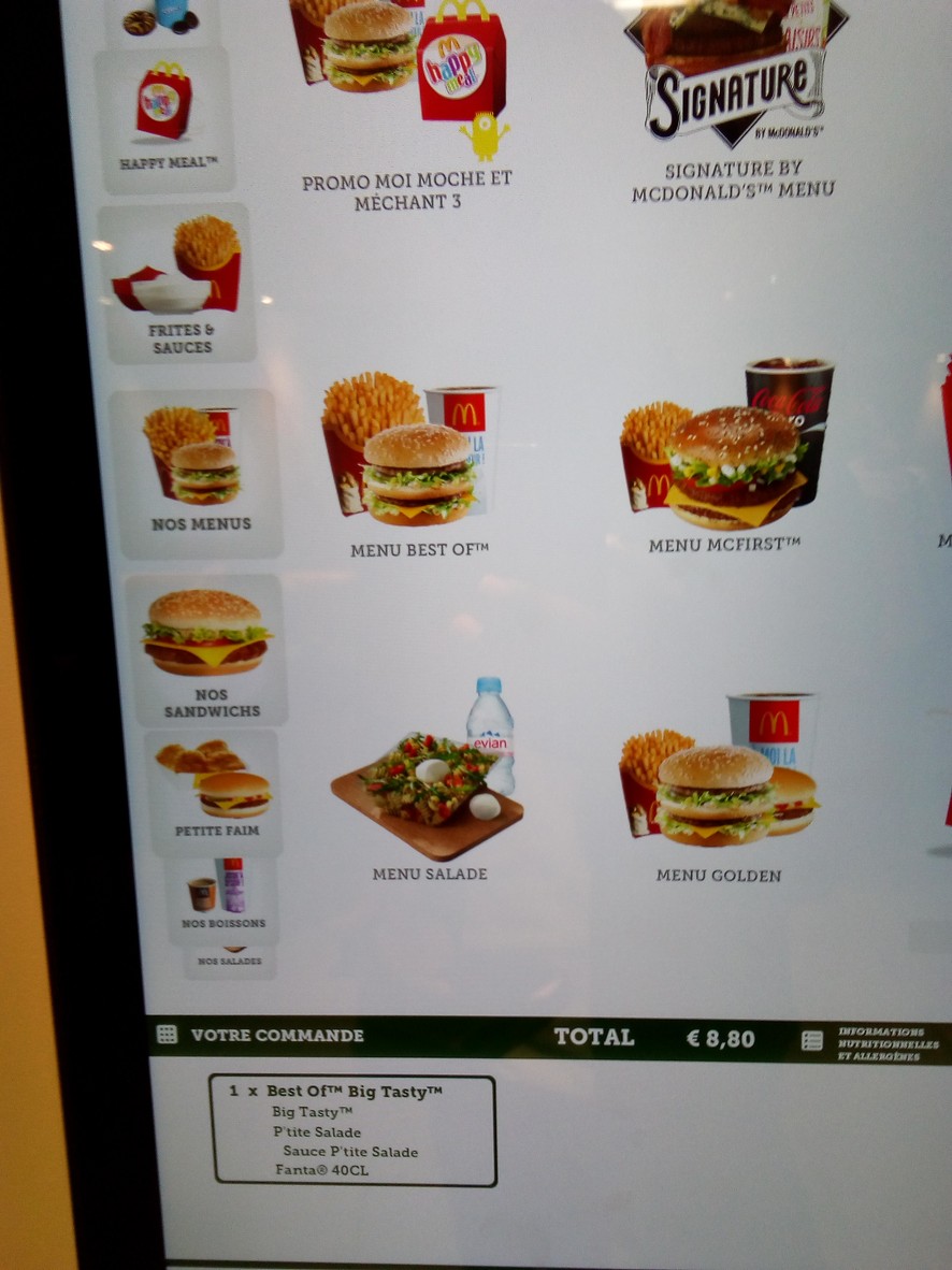 McDonald's menu 1