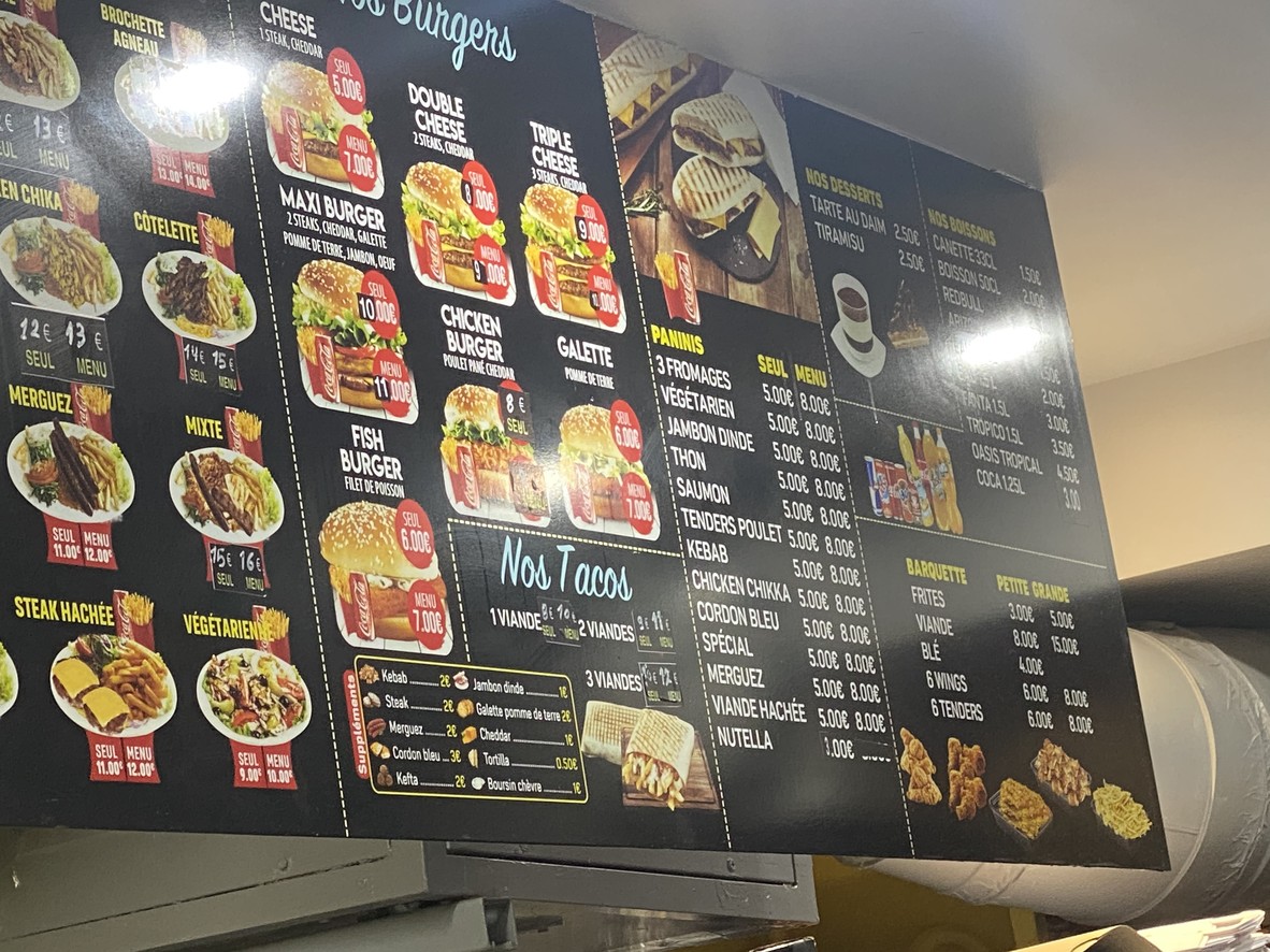 Restaurant Excellent menu 3