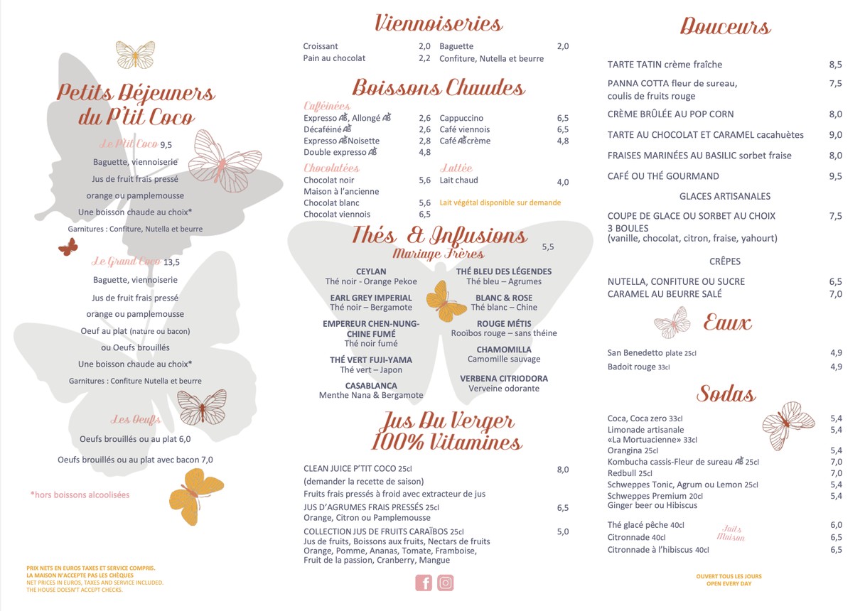 P'tit coco Levallois menu 2