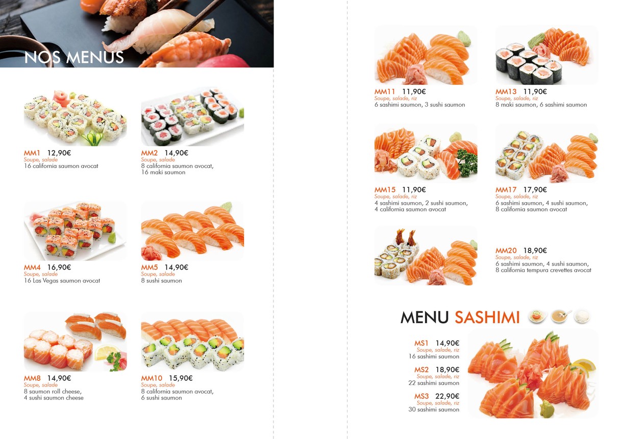 Restaurant japonais Kyoto menu 2