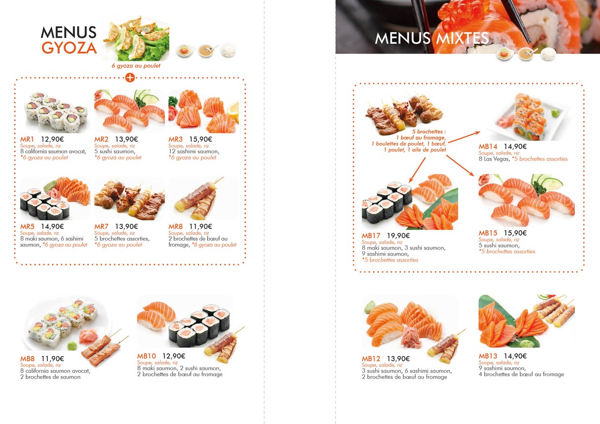 Restaurant japonais Kyoto menu 3