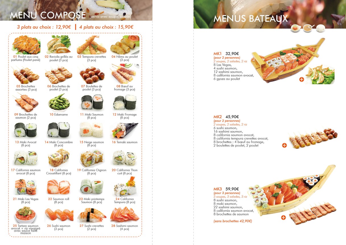 Restaurant japonais Kyoto menu 4