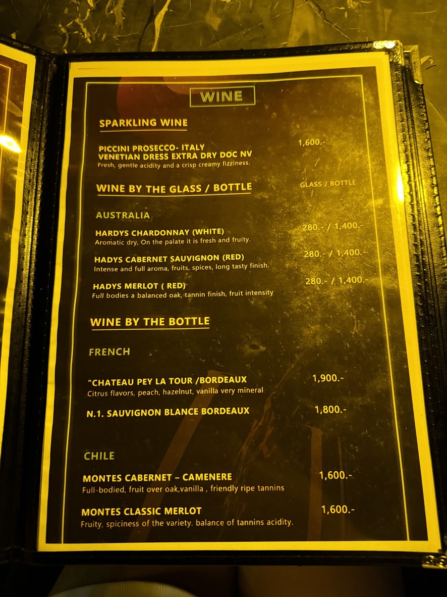 Praya Bar menu 3