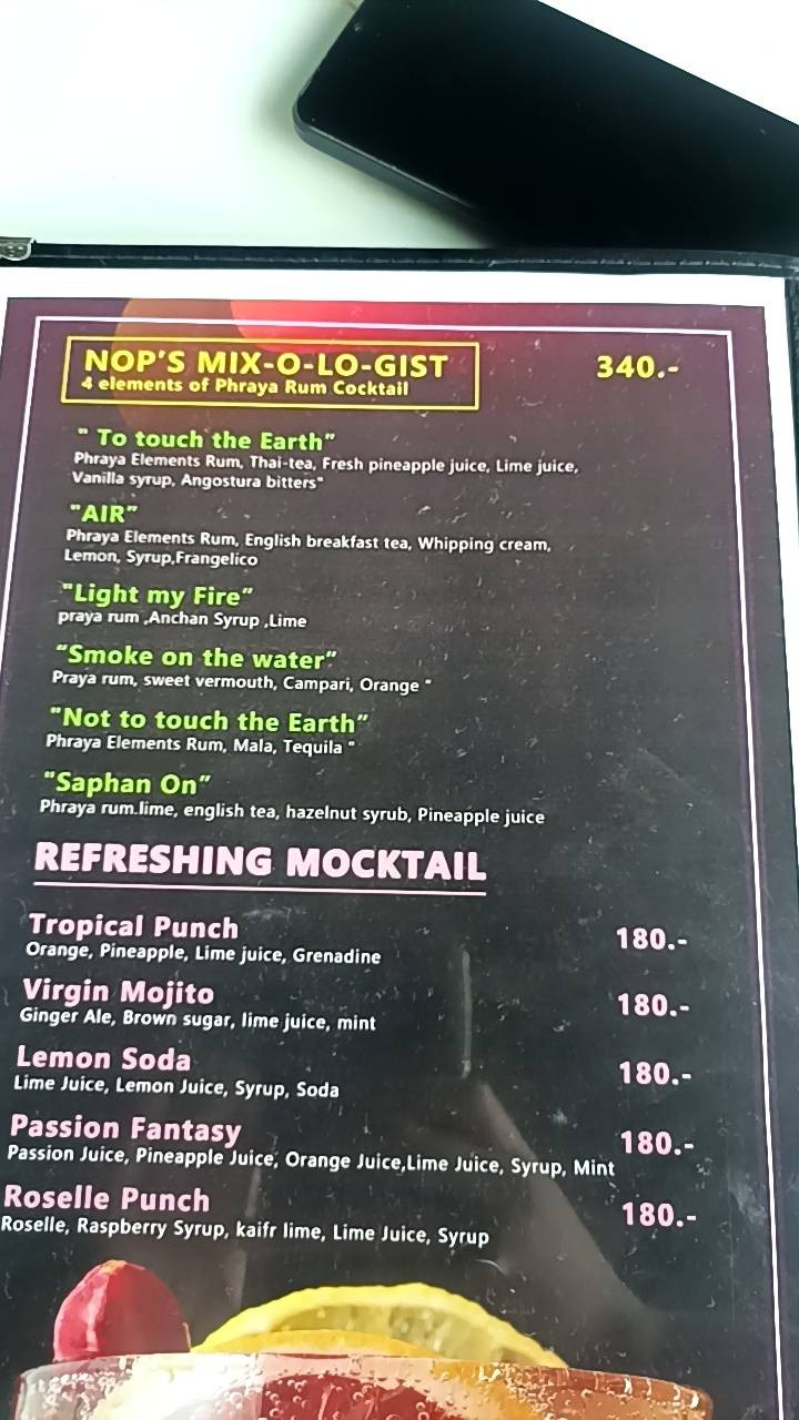 Praya Bar menu 4