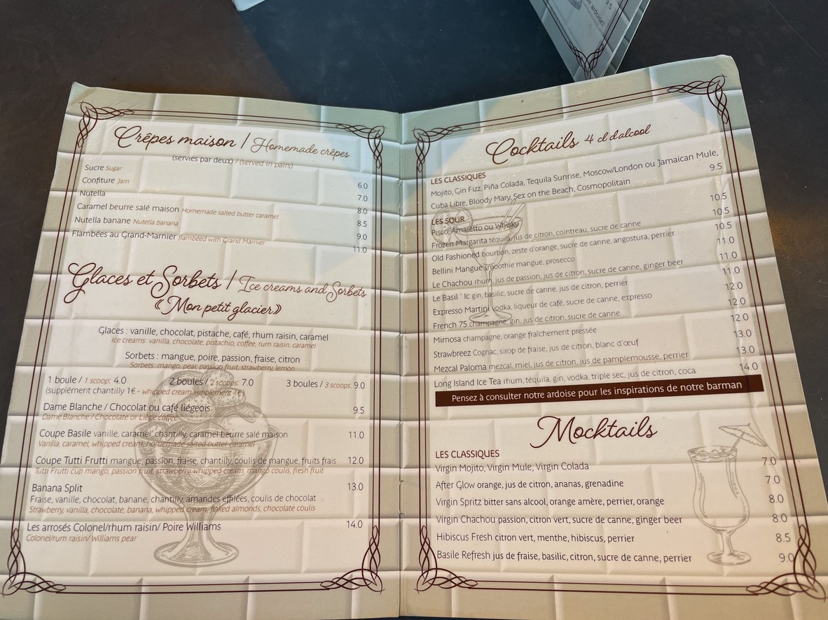 Café Basile Paris 15 menu 3