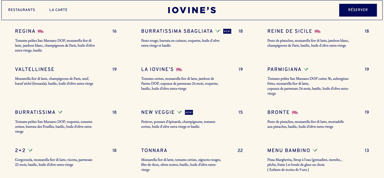 Pizzeria Iovine's menu 3