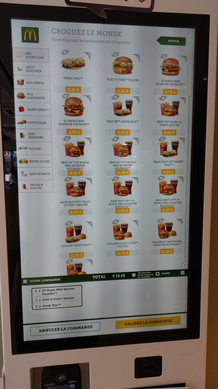 McDonald's menu 1