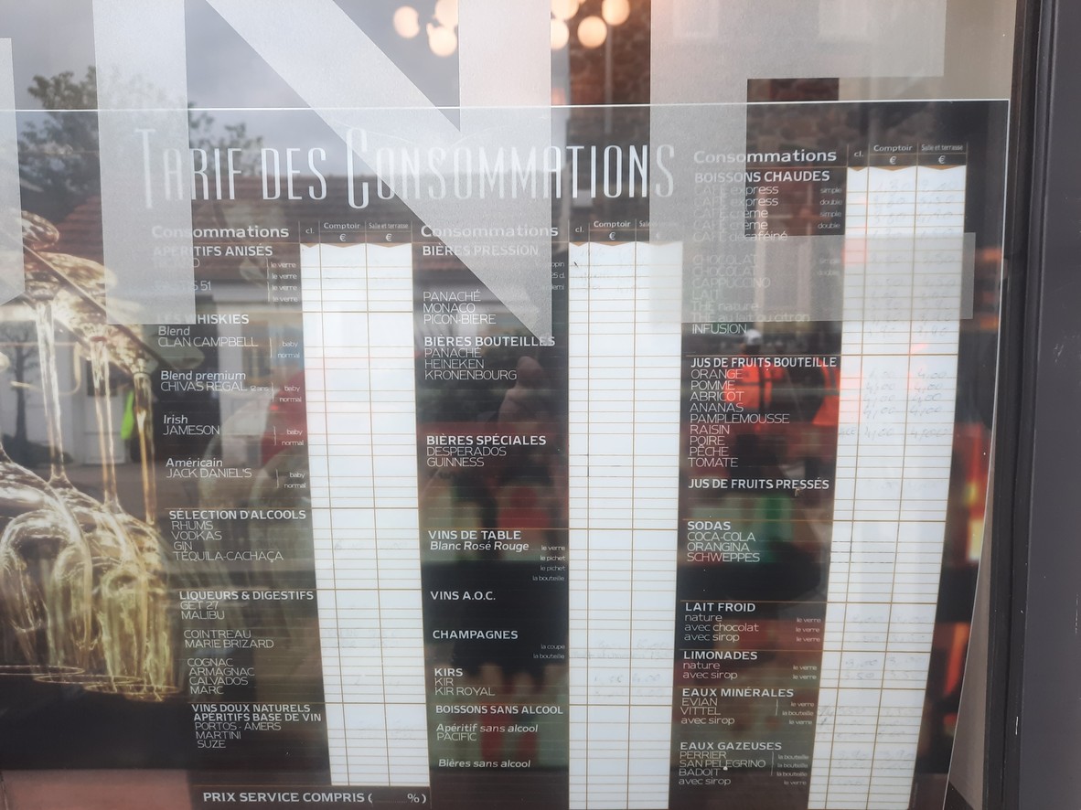 La Consigne menu 2