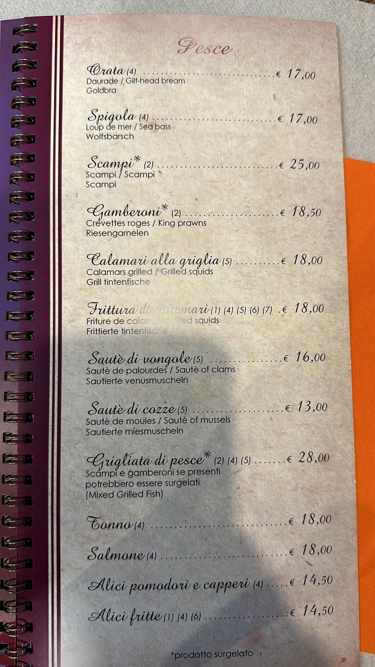Sora Lucia menu 4