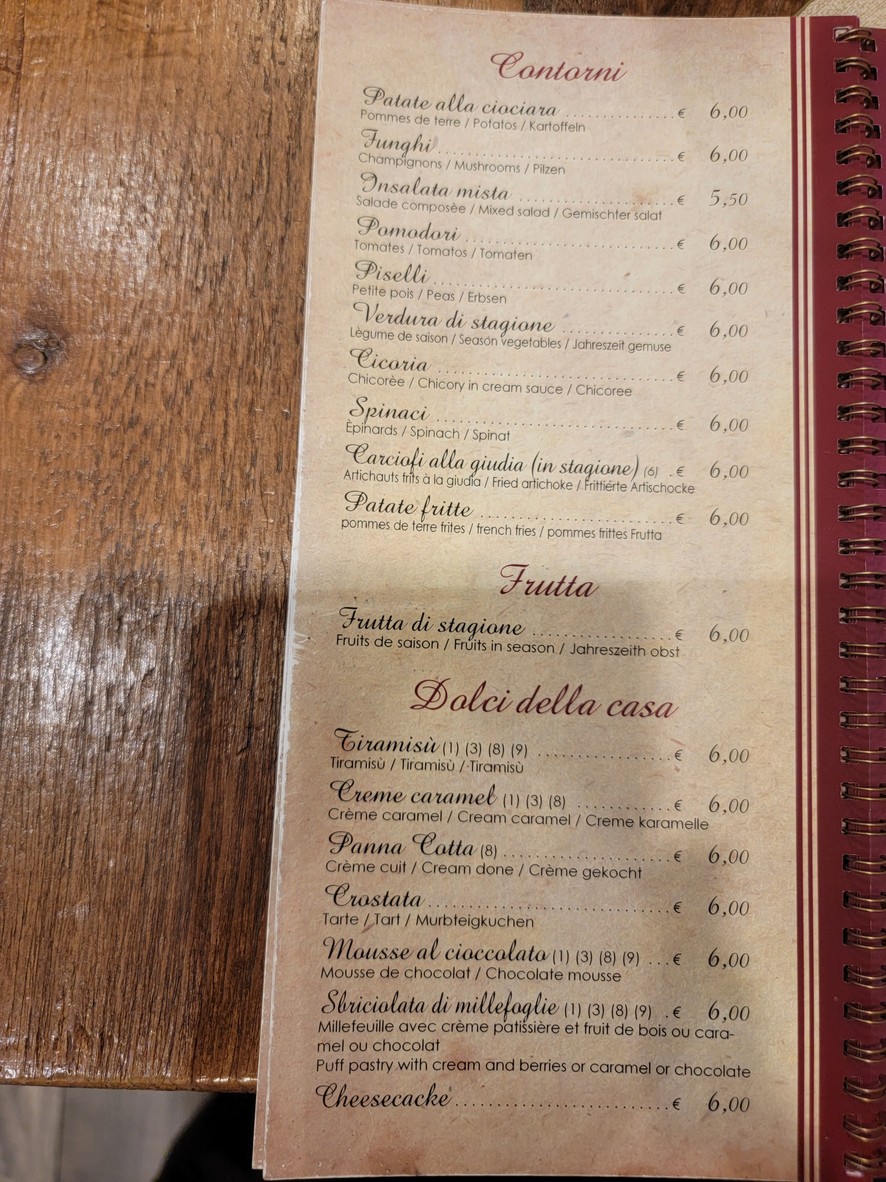 Sora Lucia menu 5