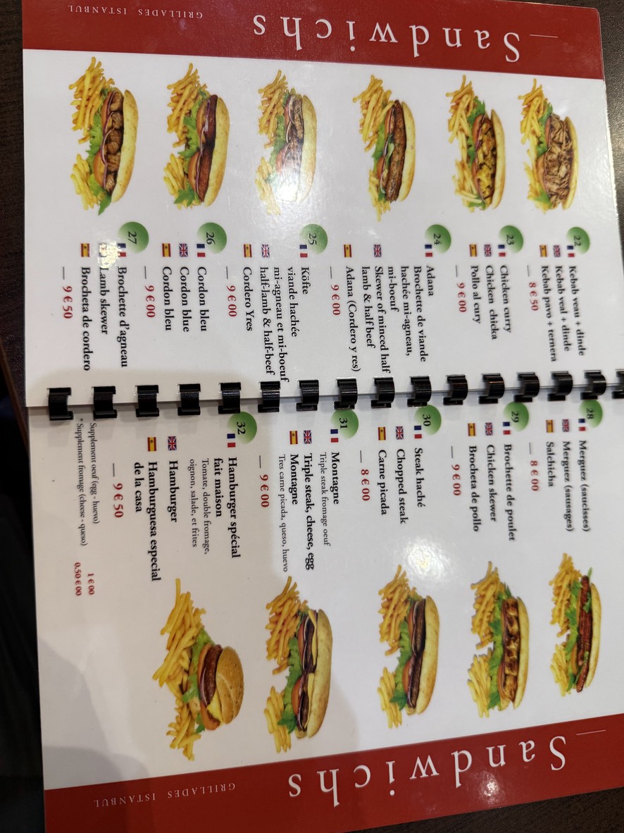 Grillades Istanbul (Chez Gentillesse) menu 3