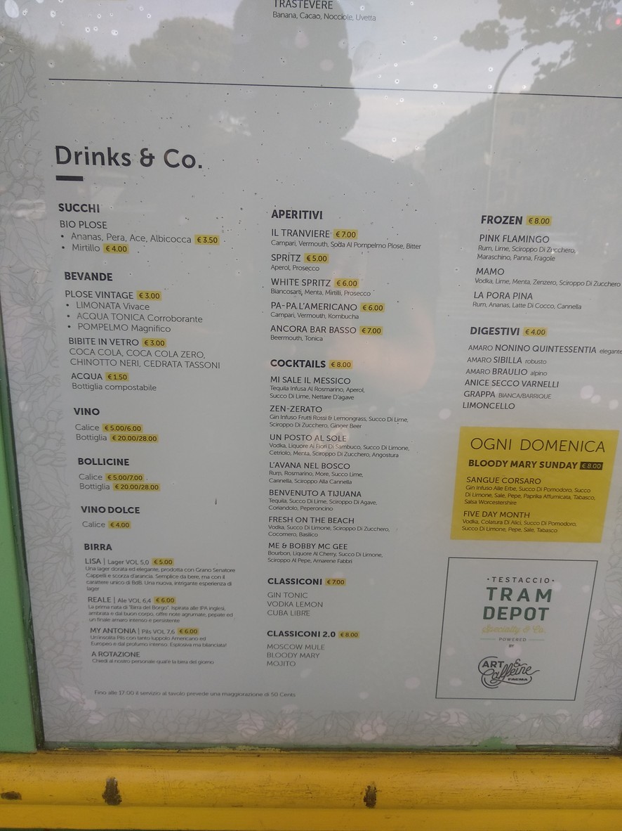 Tram Depot menu 3