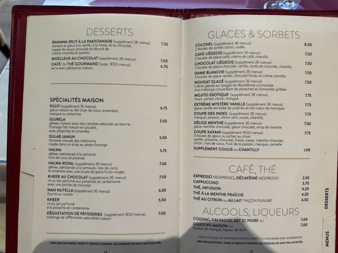 Restaurant Kayani - Boulogne menu 3
