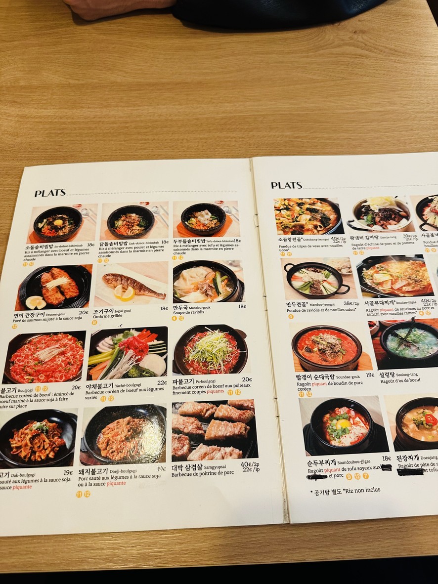 Restaurante Songsan menu 3