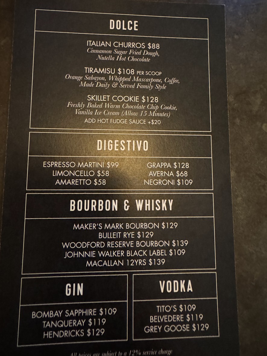 FINI'S menu 3